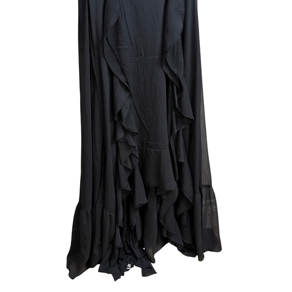 Joyfolie Womens Dress Black XS Gothic Witchy Flowy Artsy Dark Romantic Fairycore - Picture 3 of 12